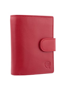 Damski skórzany portfel na karty i monety SMART RFID BLOCK (czerwony) ze sklepu Koruma ID Protection w kategorii Portfele damskie - zdjęcie 186243052