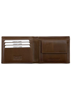 Młodzieżowy portfel RFID na karty zbliżeniowe 3w1 (brąz) ze sklepu Koruma ID Protection w kategorii Portfele męskie - zdjęcie 186243143