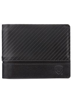 Cienki portfel męski skórzany typu SLIM (czarny, carbon) ze sklepu Koruma ID Protection w kategorii Portfele męskie - zdjęcie 186243391