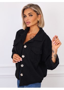 KURTKA OVERSIZE CZARNA ZE ŚCIĄGACZEM NA DOLE ze sklepu olika.com.pl w kategorii Kurtki damskie - zdjęcie 186243580