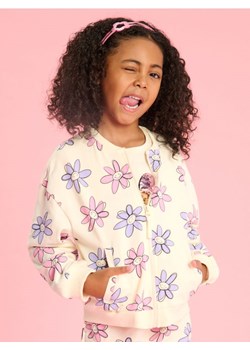 Sinsay - Bluza na zamek w kolorowe kwiatki - kremowy ze sklepu Sinsay w kategorii Bluzy dziewczęce - zdjęcie 186244871