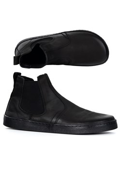 Buty męskie sztyblety barefoot skórzane Olivier 100KZ czarne ze sklepu butyolivier w kategorii Półbuty męskie - zdjęcie 186245000