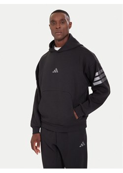 adidas Bluza Future Icons 3-Stripes JX1956 Czarny Regular Fit ze sklepu MODIVO w kategorii Bluzy męskie - zdjęcie 186245571