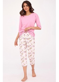 Bawełniana piżama damska 792/416 Ivette, Kolor różowy-wzór, Rozmiar M, Cornette ze sklepu Primodo w kategorii Piżamy damskie - zdjęcie 186246272