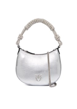 Torebka PINKO Half Moon Baby C + Manico Al 25-26 PLTT 105913 A2WD Srebrny ze sklepu eobuwie.pl w kategorii Kopertówki - zdjęcie 186247363