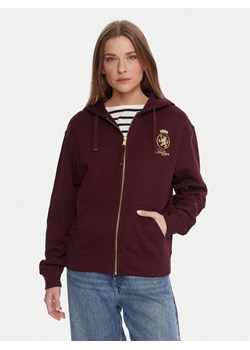 Tommy Hilfiger Bluza WW0WW46126 Bordowy Regular Fit ze sklepu MODIVO w kategorii Bluzy damskie - zdjęcie 186247783
