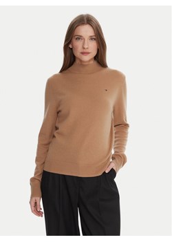 Tommy Hilfiger Sweter WW0WW47468 Beżowy Regular Fit ze sklepu MODIVO w kategorii Swetry damskie - zdjęcie 186247843