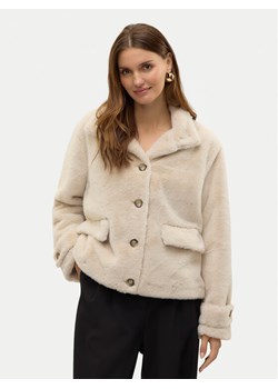 Vero Moda Futro Sonjaeva 10310303 Beżowy Regular Fit ze sklepu MODIVO w kategorii Futra damskie - zdjęcie 186247893