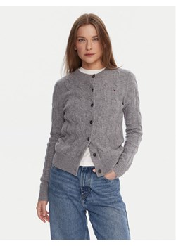 Tommy Hilfiger Kardigan WW0WW47463 Szary Regular Fit ze sklepu MODIVO w kategorii Swetry damskie - zdjęcie 186247914