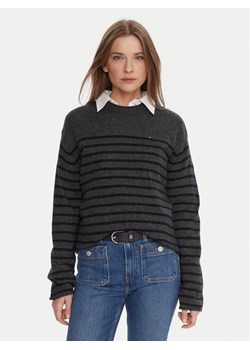 Tommy Hilfiger Sweter WW0WW46438 Szary Regular Fit ze sklepu MODIVO w kategorii Swetry damskie - zdjęcie 186247931