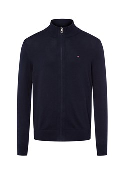 Tommy Hilfiger Męski kardigan z zawartością kaszmiru Mężczyźni Bawełna granatowy jednolity ze sklepu vangraaf w kategorii Swetry męskie - zdjęcie 186249171