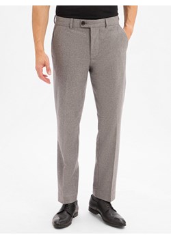 Selected Męskie spodnie wełniane Mężczyźni Sztuczne włókno szary marmurkowy ze sklepu vangraaf w kategorii Spodnie męskie - zdjęcie 186249213