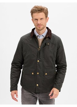 Barbour Kurtka męska - Reelin Mężczyźni Bawełna oliwkowy jednolity ze sklepu vangraaf w kategorii Kurtki męskie - zdjęcie 186249263