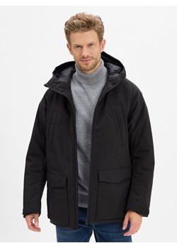 Nils Sundström Męska kurtka zimowa Mężczyźni Sztuczne włókno czarny jednolity ze sklepu vangraaf w kategorii Kurtki męskie - zdjęcie 186249264