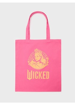 Sinsay - Torebka tote z nadrukiem Wicked - różowy ze sklepu Sinsay w kategorii Torebki damskie - zdjęcie 186252081