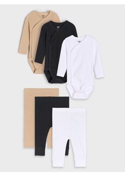 Sinsay - Prążkowane komplety dzianinowe 3 pack - biały ze sklepu Sinsay w kategorii Komplety niemowlęce - zdjęcie 186252121