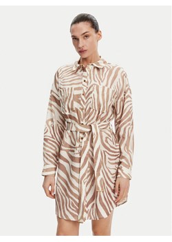 Marciano Guess Sukienka koszulowa 5GGK41 7314A Beżowy Regular Fit ze sklepu MODIVO w kategorii Sukienki - zdjęcie 186252622