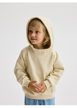 Reserved - Bawełniana bluza oversize - kremowy ze sklepu Reserved w kategorii Bluzy dziewczęce - zdjęcie 186253443