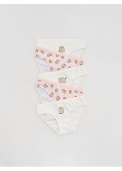 Reserved - Bawełniane majtki Pusheen 5 pack - złamana biel ze sklepu Reserved w kategorii Majtki dziecięce - zdjęcie 186253534