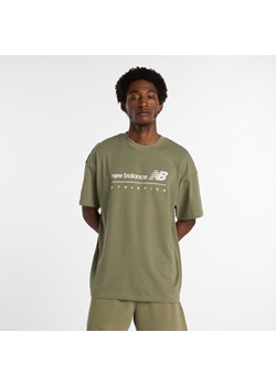 Koszulka męska New Balance MT53525DEK – zielona ze sklepu New Balance Poland w kategorii T-shirty męskie - zdjęcie 186254473