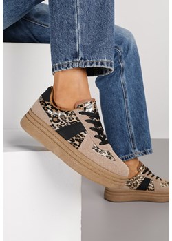 Panterkowe Sneakersy na Grubej Kauczukowej Podeszwie Gicebbe ze sklepu born2be.pl w kategorii Buty sportowe damskie - zdjęcie 186254590
