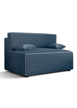 Niebieska tapicerowana sofa rozkładana K4-H47 - id: 53068 - marki Elior - 186258330 Niebieska tapicerowana sofa rozkładana K4-H47 ze sklepu Edinos.pl w kategorii Sofy i kanapy - zdjęcie 186258330