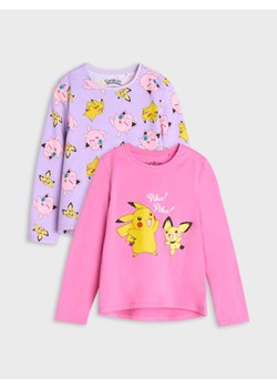 Sinsay - Koszulka z długimi rękawami Pokemon 2 pack - różowy ze sklepu Sinsay w kategorii Bluzki dziewczęce - zdjęcie 186261953
