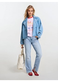 Sinsay - Jeansy straight z efektem sprania - niebieski - id: 881FI-50J - marki Sinsay - 186262043 Sinsay - Jeansy straight z efektem sprania - niebieski ze sklepu Sinsay w kategorii Jeansy damskie - zdjęcie 186262043
