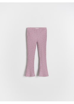 Reserved - Wzorzyste legginsy - fioletowy ze sklepu Reserved w kategorii Spodnie dziewczęce - zdjęcie 186262554