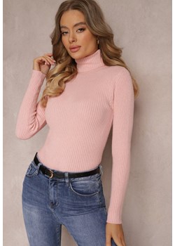 Różowy Golf Irinsyss - id: HXH9301-45-PINK - marki Renee - 186262890 Różowy Golf Irinsyss ze sklepu renee.pl w kategorii Swetry damskie - zdjęcie 186262890