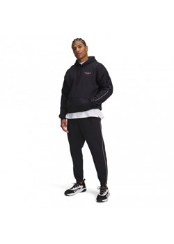 Męskie spodnie dresowe joggery Under Armour Project Rock Icon Flc Jogger - czarne ze sklepu Sportstylestory.com w kategorii Spodnie męskie - zdjęcie 186263042