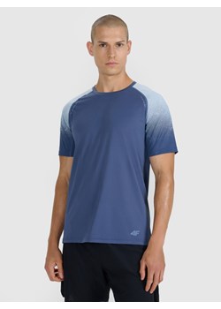Męska koszulka do biegania 4F 4FWAW25TFTSM1506 - niebieska ze sklepu Sportstylestory.com w kategorii T-shirty męskie - zdjęcie 186263460