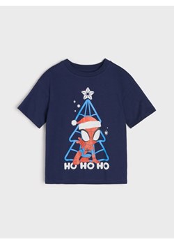 Sinsay - Koszulka z nadrukiem MARVEL - granatowy ze sklepu Sinsay w kategorii T-shirty chłopięce - zdjęcie 186263952