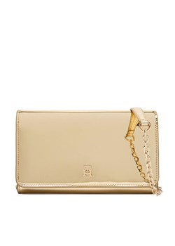 Torebka Tommy Hilfiger Icon Flap W/Chain Met AW0AW17959 Złoty ze sklepu eobuwie.pl w kategorii Kopertówki - zdjęcie 186264834