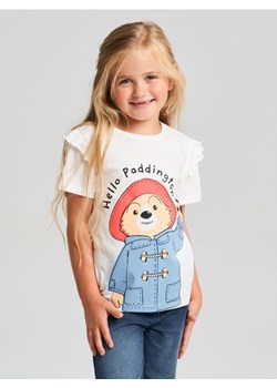 Sinsay - Bawełniana koszulka z nadrukiem Paddington - kremowy ze sklepu Sinsay w kategorii Bluzki dziewczęce - zdjęcie 186266644