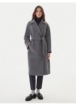Weekend Max Mara Płaszcz wełniany Resina 2525016102 Szary Regular Fit ze sklepu MODIVO w kategorii Płaszcze damskie - zdjęcie 186267400