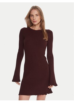 Kontatto Sukienka dzianinowa 3M0819C Bordowy Slim Fit ze sklepu MODIVO w kategorii Sukienki - zdjęcie 186267470