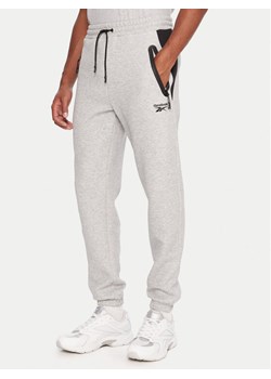 Reebok Spodnie dresowe RK25145CCM Szary Regular Fit ze sklepu MODIVO w kategorii Spodnie męskie - zdjęcie 186267533