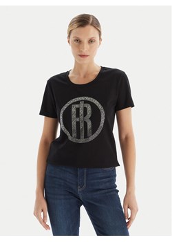 Fracomina T-Shirt FP25WT3004J40108 Czarny Regular Fit ze sklepu MODIVO w kategorii Bluzki damskie - zdjęcie 186267581