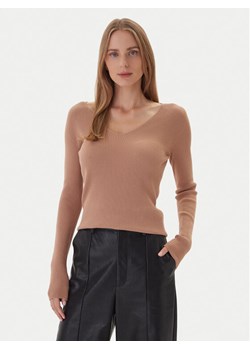 Kontatto Sweter 3M0818C Beżowy Slim Fit ze sklepu MODIVO w kategorii Swetry damskie - zdjęcie 186267682