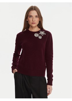 KAOS Sweter RI1KT022 Bordowy Regular Fit ze sklepu MODIVO w kategorii Swetry damskie - zdjęcie 186267781