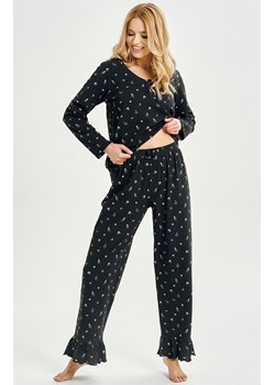 Bawełniana piżama w kwiaty Mina 3440, Kolor granatowy-wzór, Rozmiar XL, Taro ze sklepu Primodo w kategorii Piżamy damskie - zdjęcie 186270043