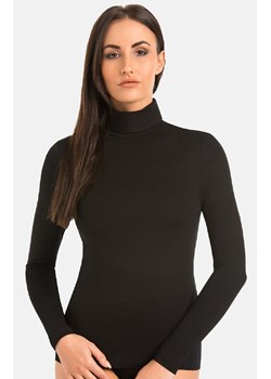 Golf damski z wiskozy z długim rękawem czarny Evelyn 179252, Kolor czarny, Rozmiar L, Teyli ze sklepu Intymna w kategorii Body damskie - zdjęcie 186270593