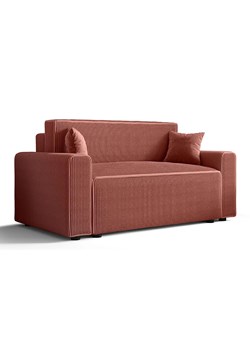 Łososiowa rozkładana sofa z pojemnikiem N0-S87 ze sklepu Edinos.pl w kategorii Sofy i kanapy - zdjęcie 186270650