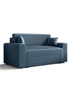 Niebieska sofa rozkładana z pojemnikiem na pościel D6-Z73 ze sklepu Edinos.pl w kategorii Sofy i kanapy - zdjęcie 186270664