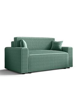 Miętowa rozkładana sofa z pojemnikiem na pościel P0-F97 ze sklepu Edinos.pl w kategorii Sofy i kanapy - zdjęcie 186270680