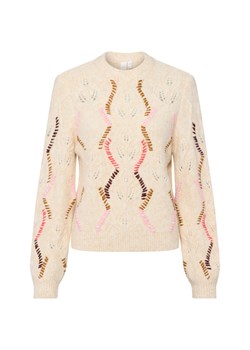Y.A.S Damski sweter z dzianiny - YASGabbi Kobiety piaskowy wzorzysty ze sklepu vangraaf w kategorii Swetry damskie - zdjęcie 186274494