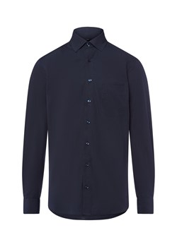 Andrew James Koszula męska Mężczyźni Regular Fit Bawełna granatowy jednolity ze sklepu vangraaf w kategorii Koszule męskie - zdjęcie 186274500