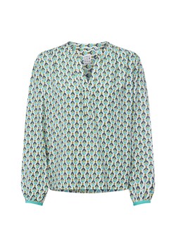 Emily van den Bergh Bluzka damska tunika Kobiety wiskoza cyjan wzorzysty ze sklepu vangraaf w kategorii Bluzki damskie - zdjęcie 186274504