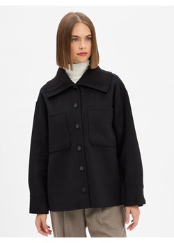 Opus Damska kurtka pudełkowa z zawartością wełny - Josia Kobiety czarny jednolity ze sklepu vangraaf w kategorii Marynarki damskie - zdjęcie 186274522